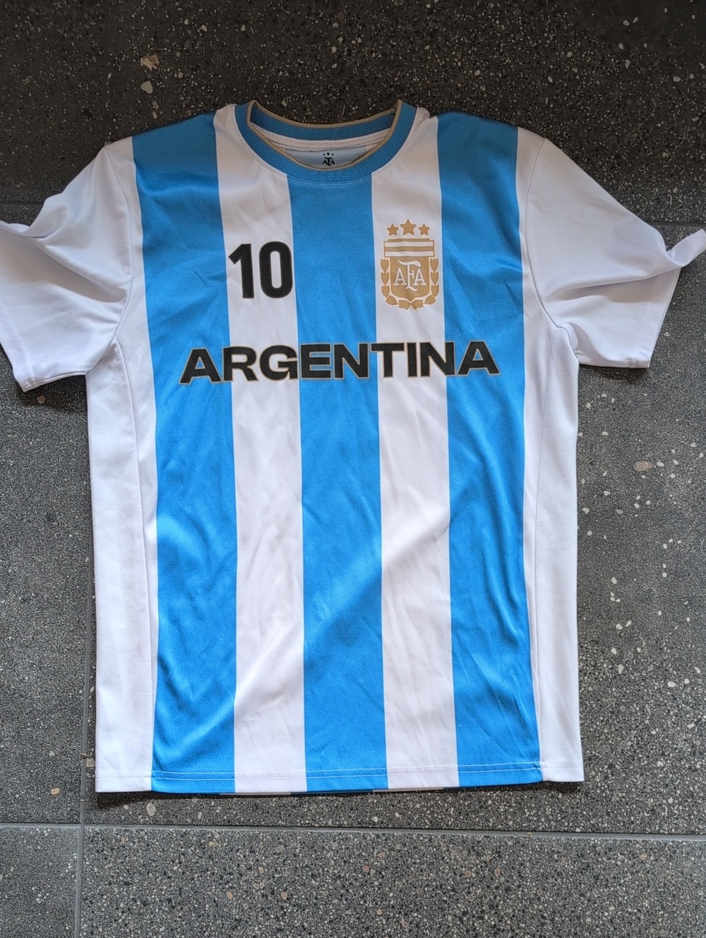 FA Argentina Soccer Jersey - White & Blue